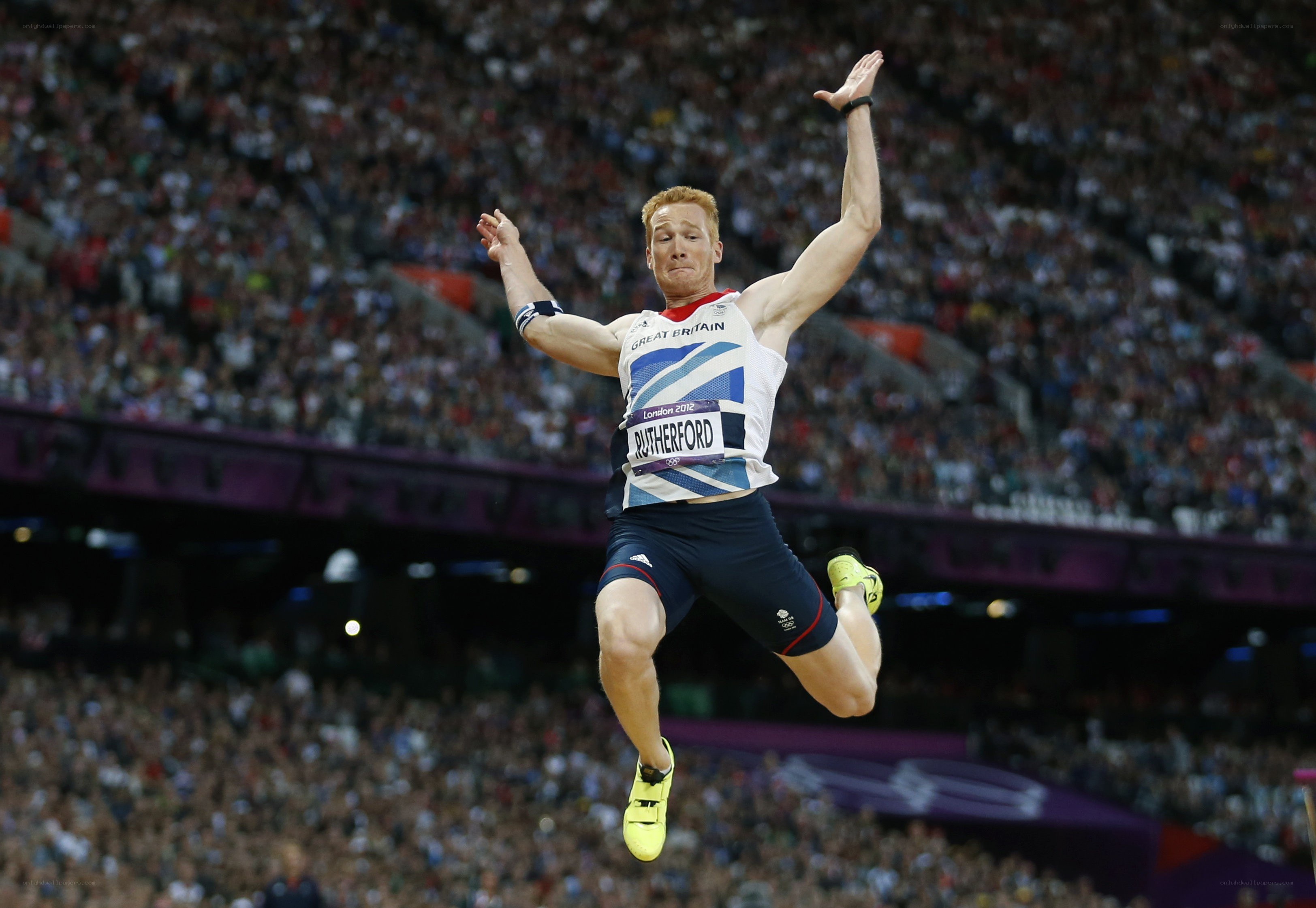athlete in mid-air jump