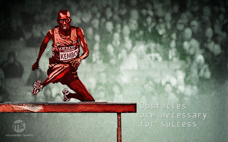 Athlete Jumping Hurdle