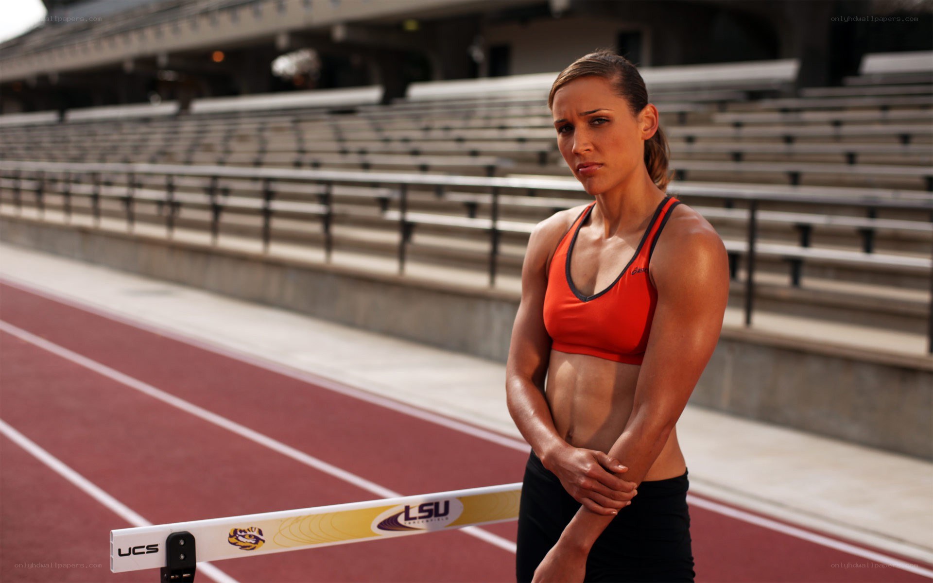 athlete on a track