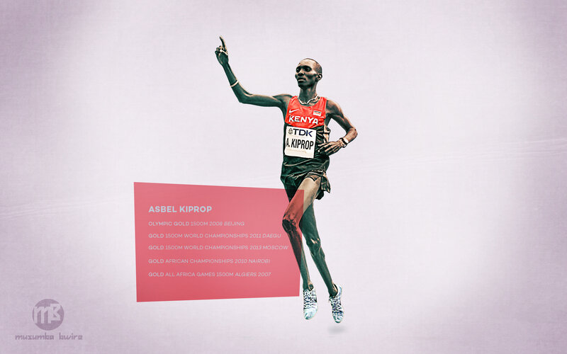 Athlete Running in Midair