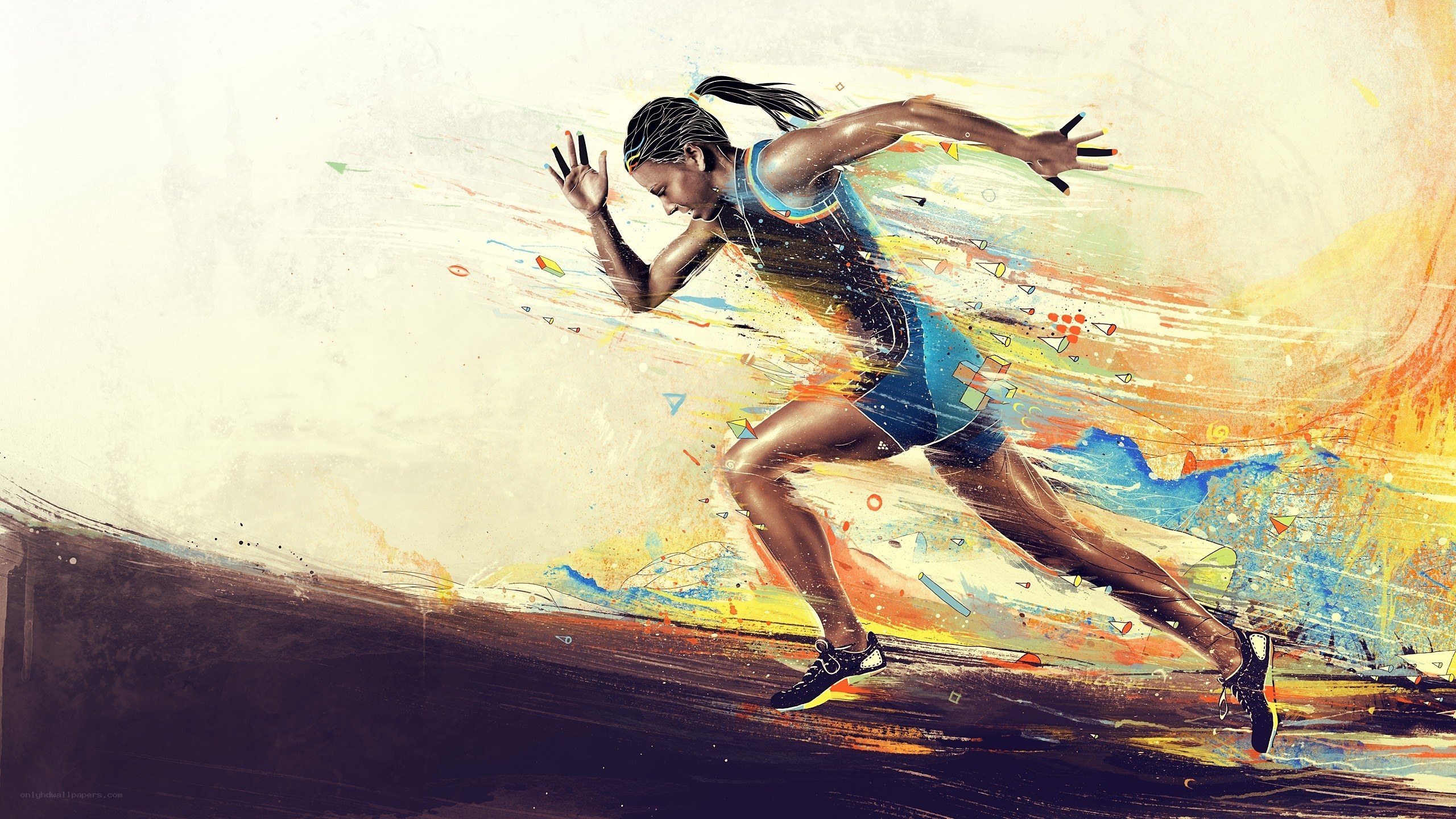 athlete running in motion