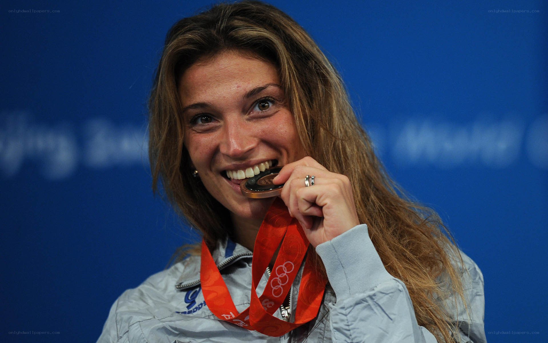 athlete with medal