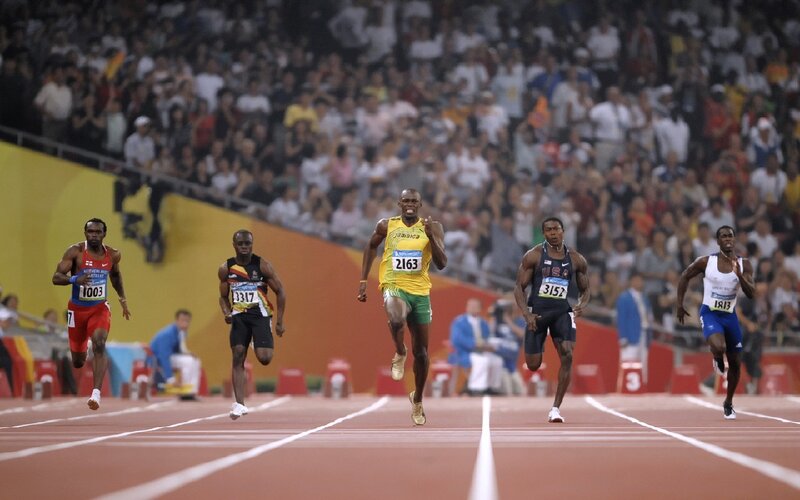 Athletes Running Race