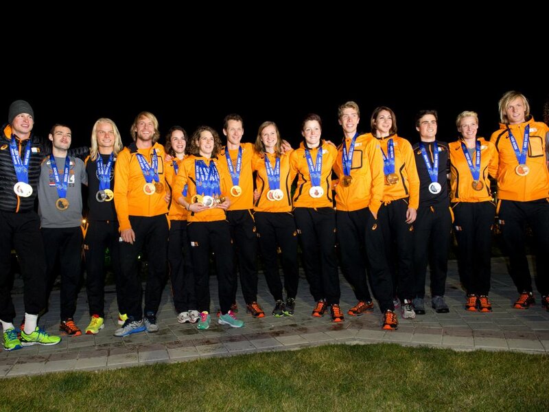 Athletes with Medals — Orange