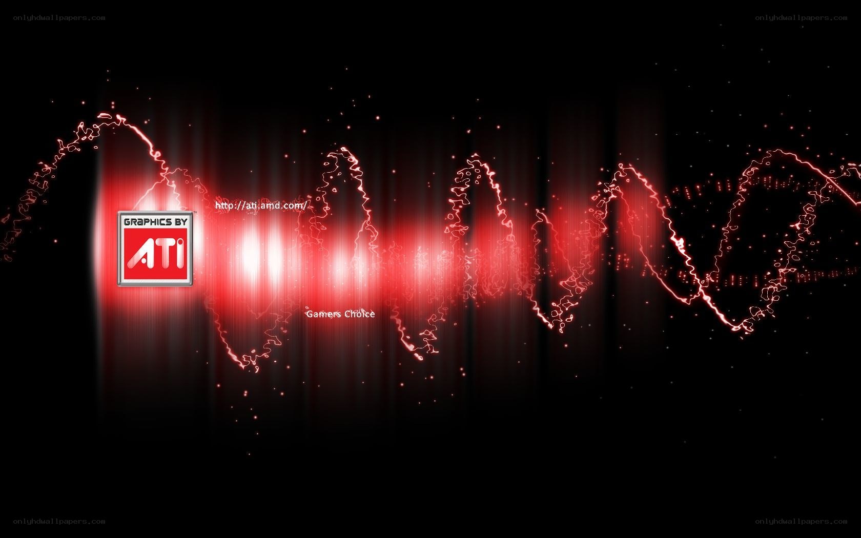 ATI Graphics logo with red wave