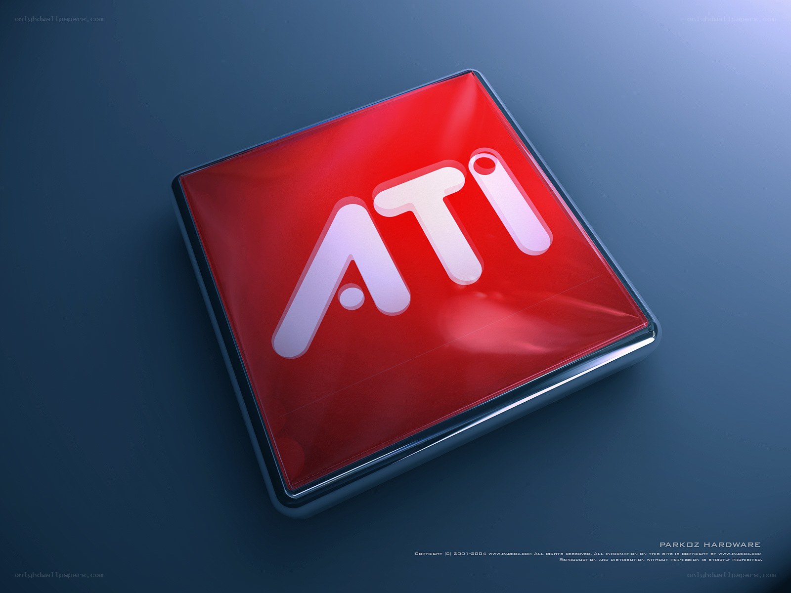 ATI logo on red cube