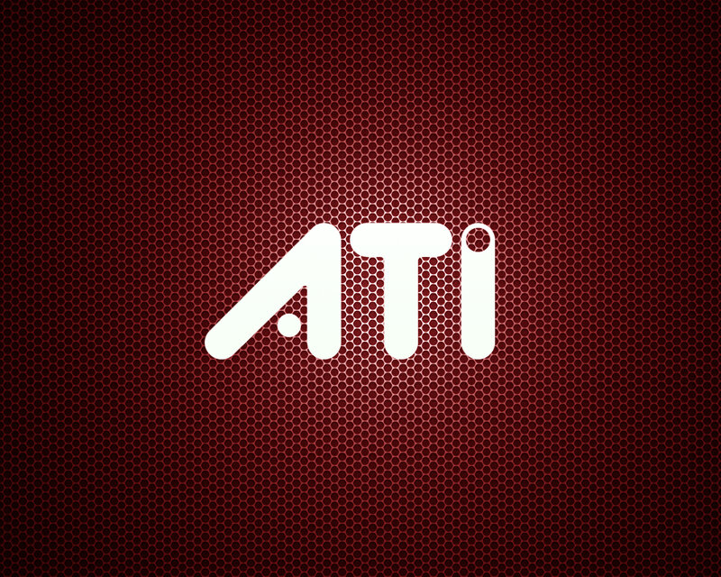 ATI logo on red mesh