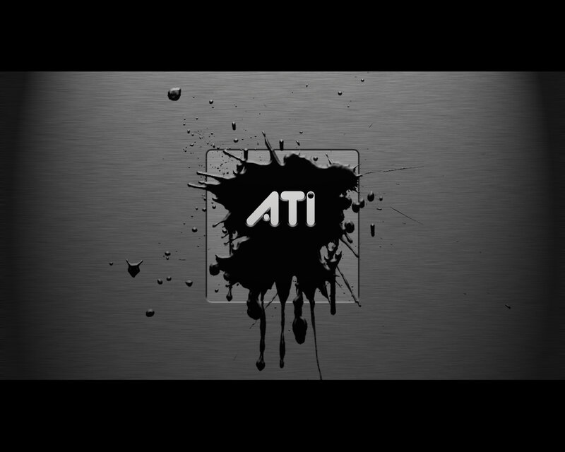 ATI logo with ink splatter