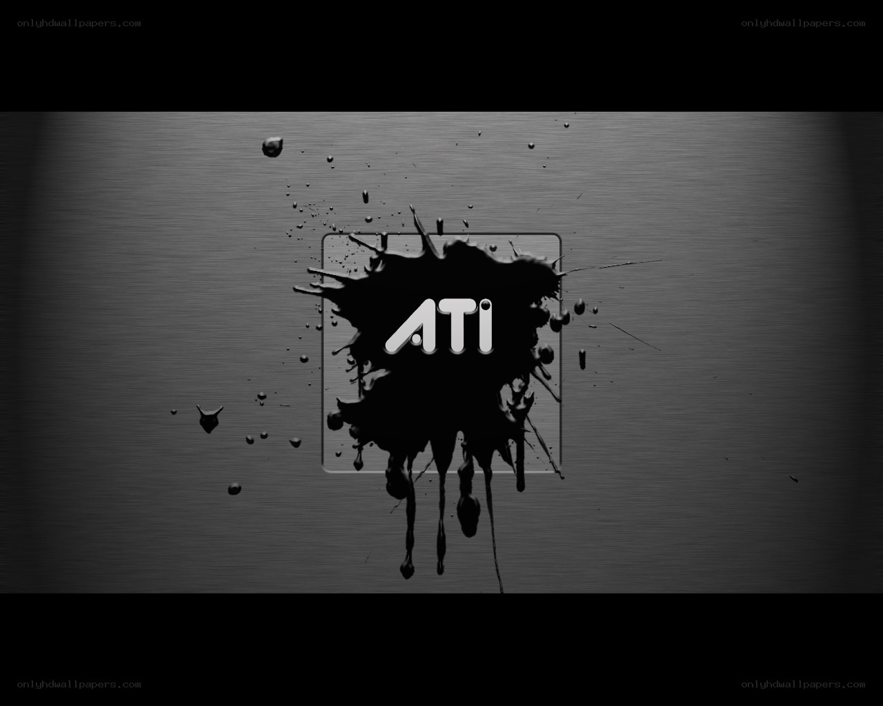 ATI logo with ink splatter