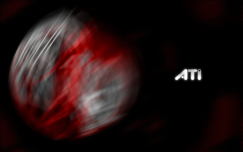 ATI logo with red and white sphere