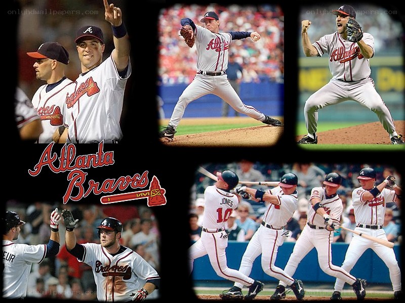 Atlanta Braves baseball collage