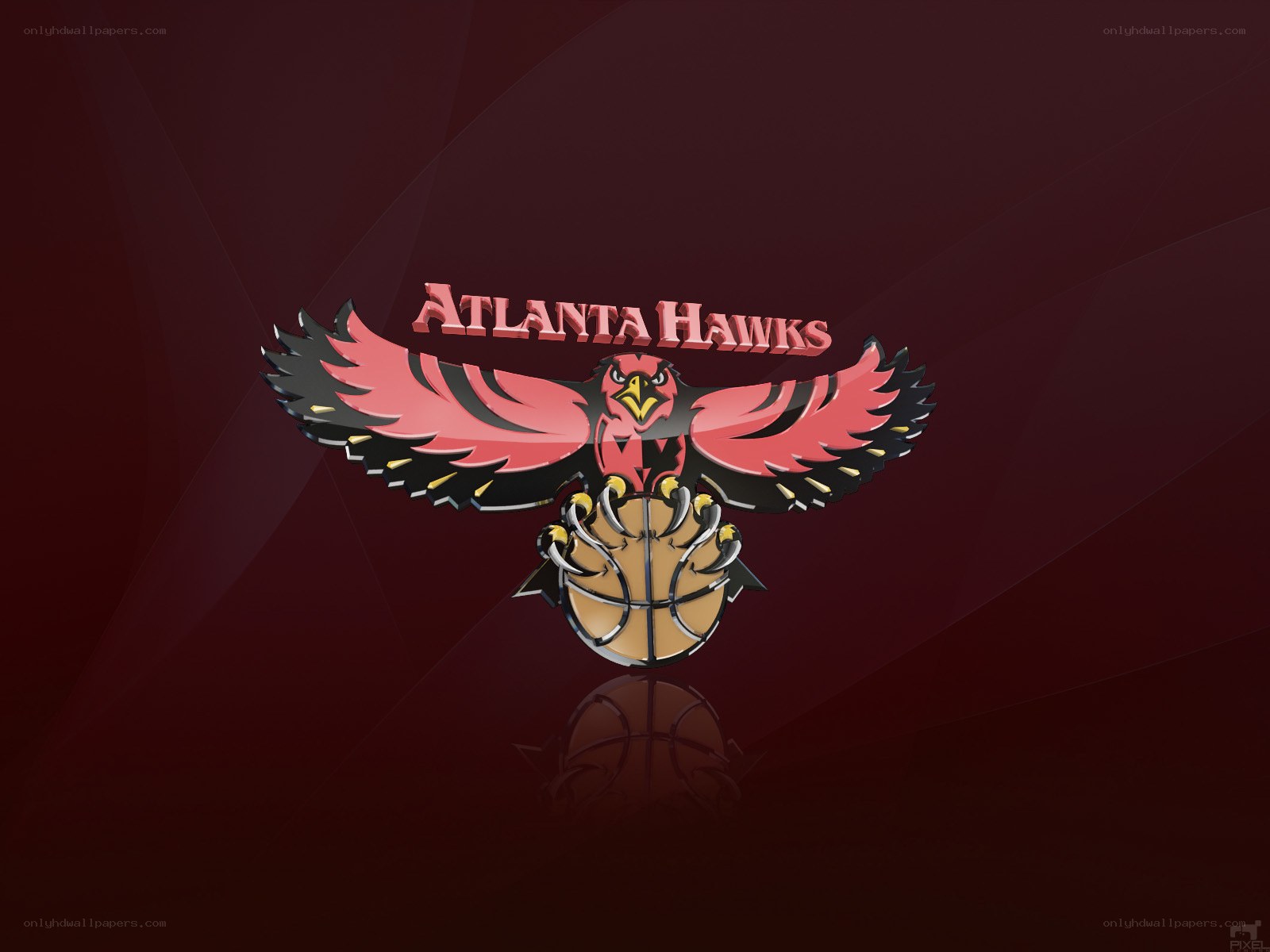 Atlanta Hawks logo on dark background