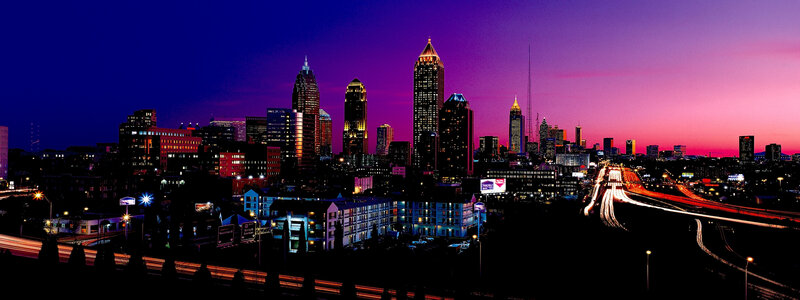 Atlanta skyline at dusk