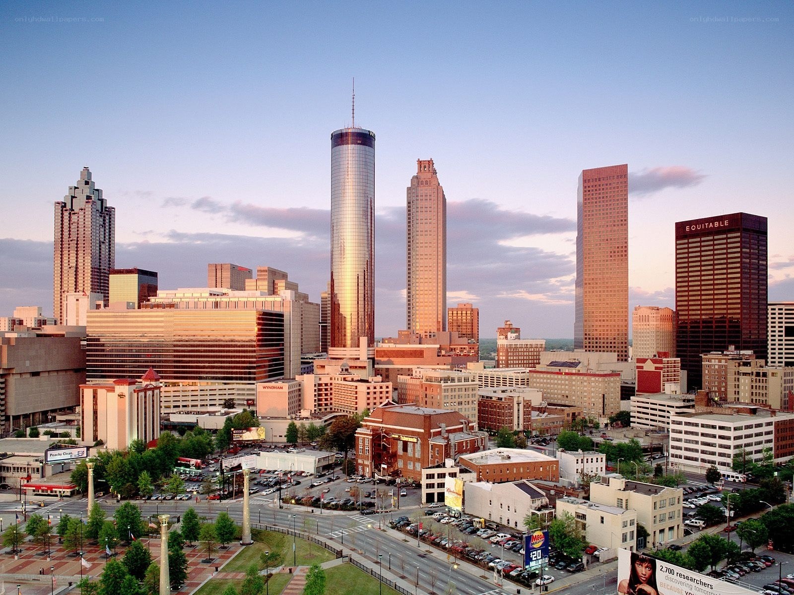 Atlanta skyline at dusk