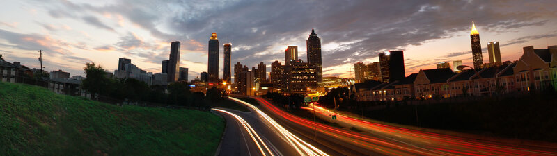 Atlanta skyline at dusk