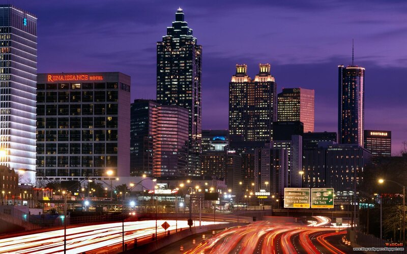 Atlanta skyline at dusk
