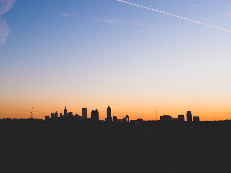 Atlanta Skyline at Dusk — Blue, Serene