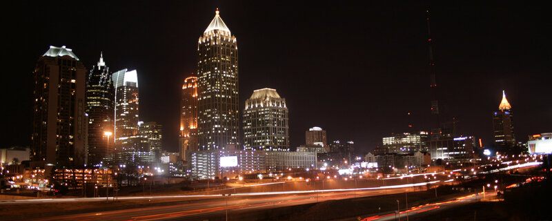 Atlanta skyline at night