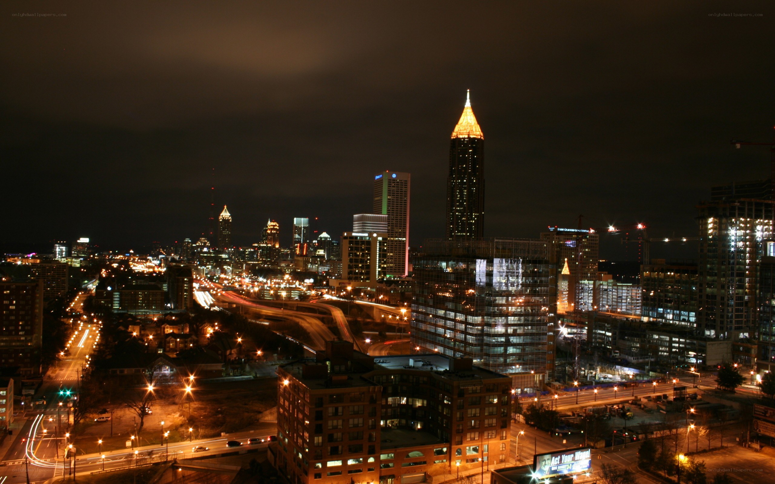 Atlanta skyline at night