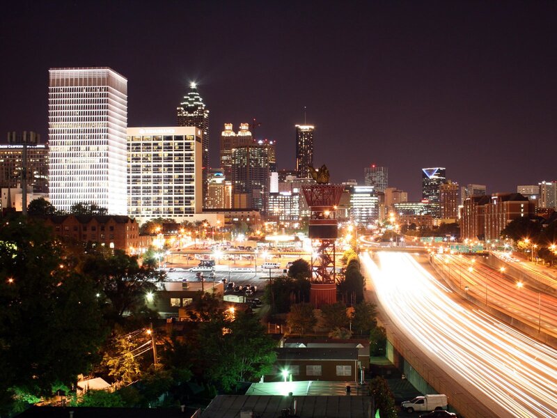 Atlanta skyline at night