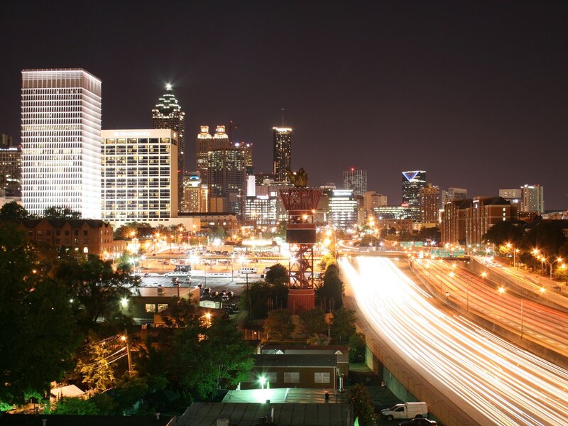 Atlanta skyline at night