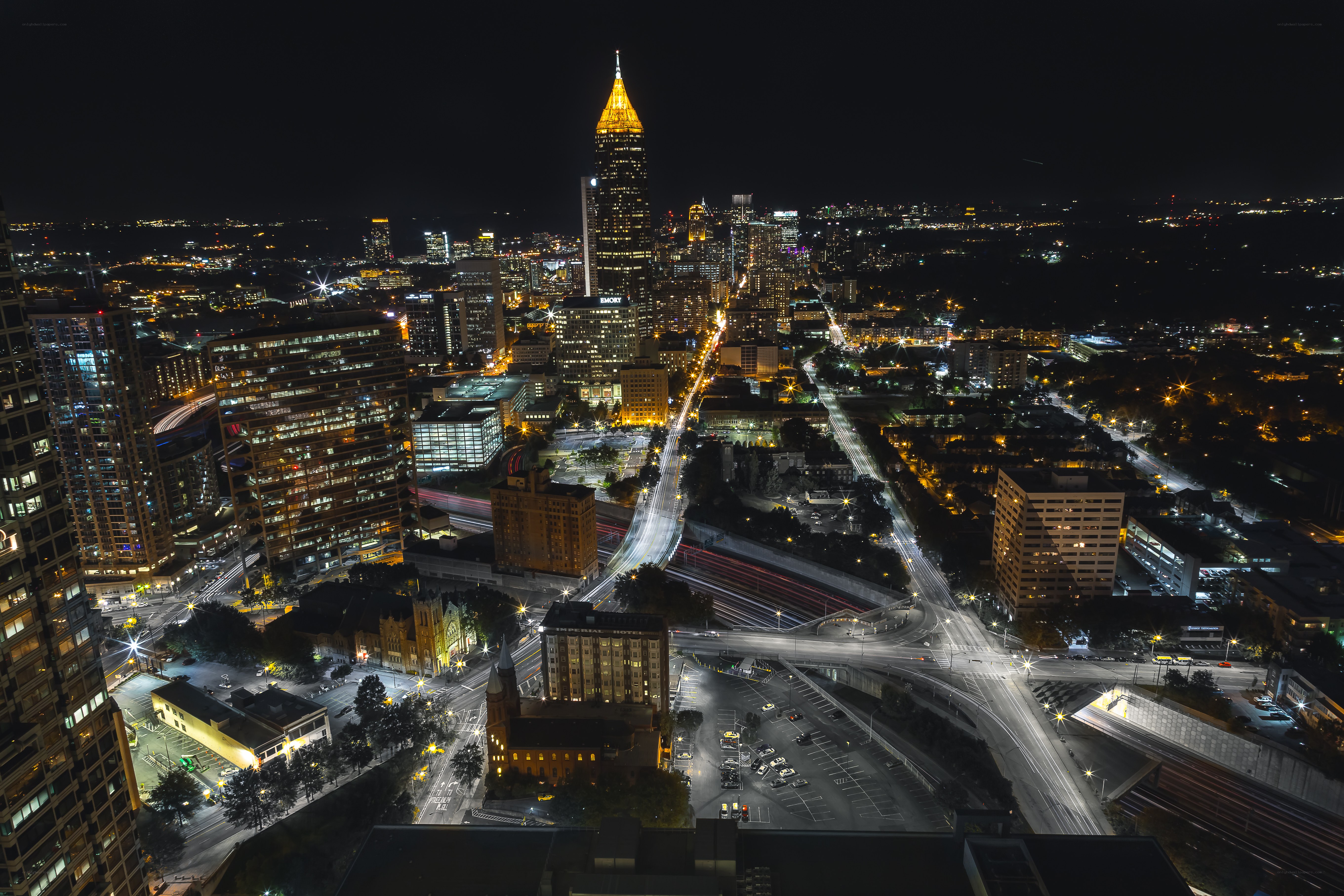Atlanta skyline at night