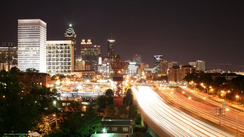 Atlanta skyline at night