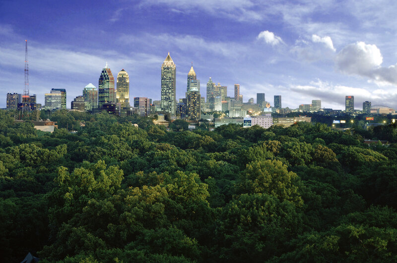 Atlanta Skyline — Green