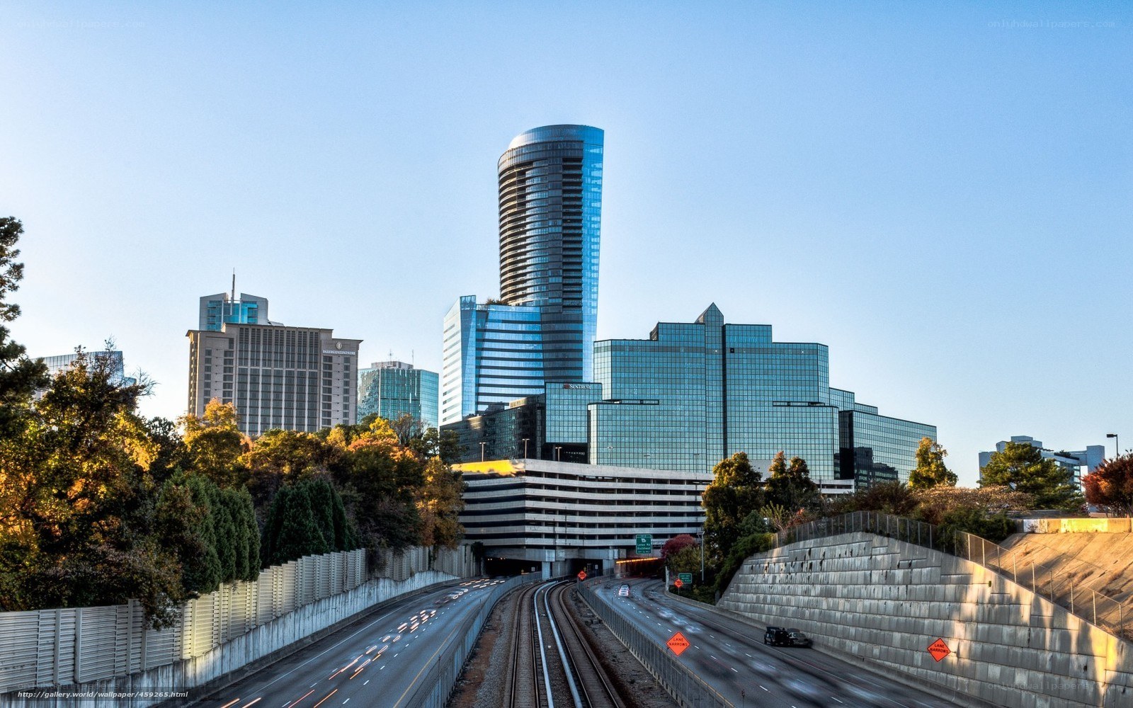 Atlanta skyline with highway