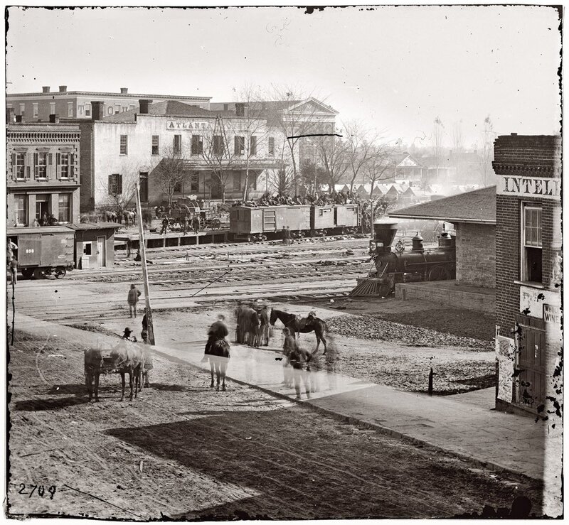 Atlanta train station, 1864