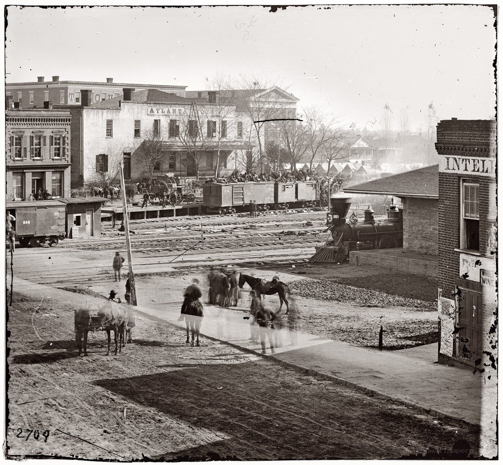Atlanta train station, 1864
