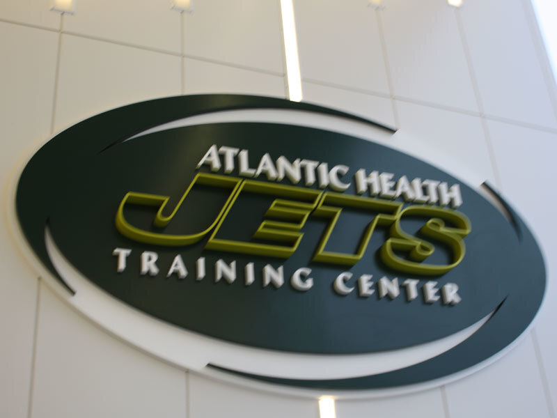 Atlantic Health Jets Training Center sign