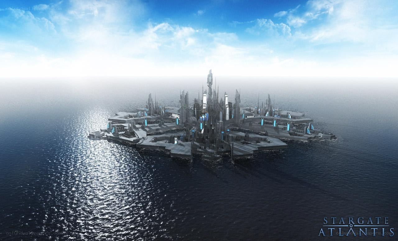 Atlantis city in the ocean