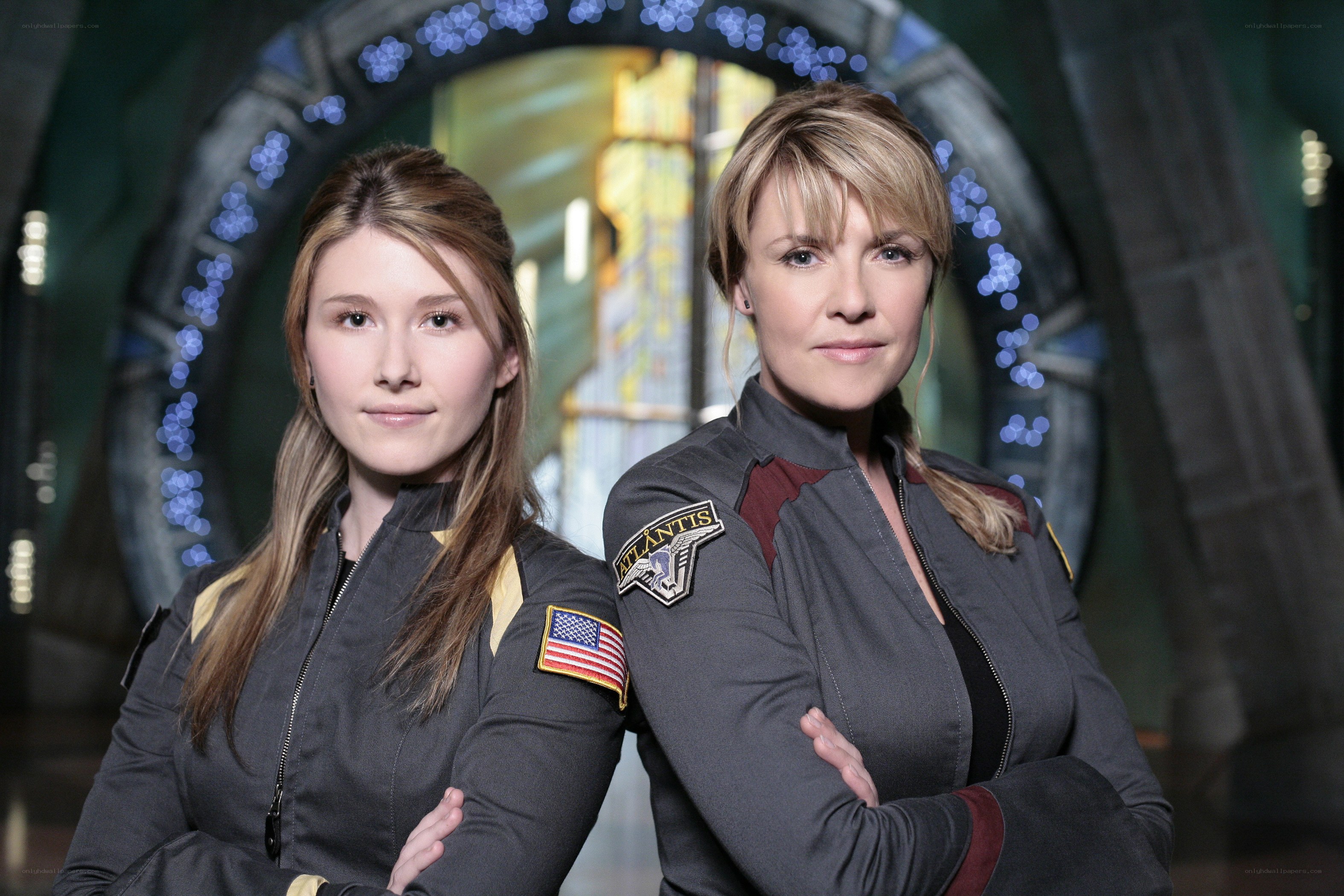 Atlantis crew members in uniform
