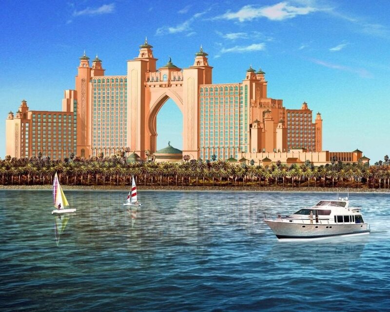 Atlantis Hotel in Dubai — Blue, Serene, Afternoon