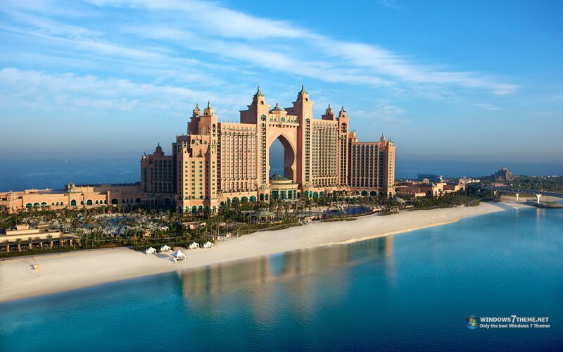 Atlantis Hotel in Dubai — Blue, Serene, Morning, Photograph