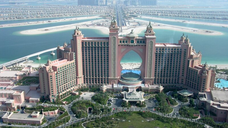 Atlantis Hotel in Dubai — Pink, Serene, Afternoon, Photograph