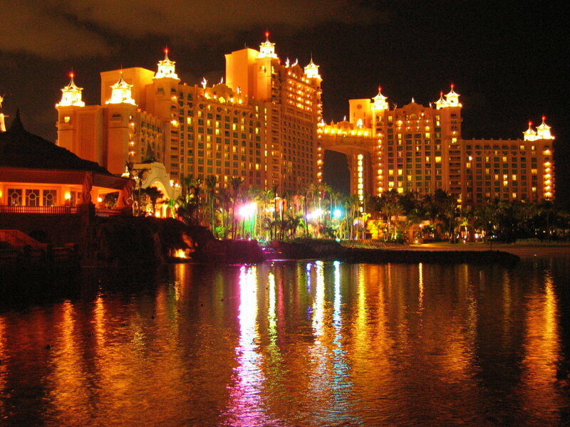 Atlantis resort at night