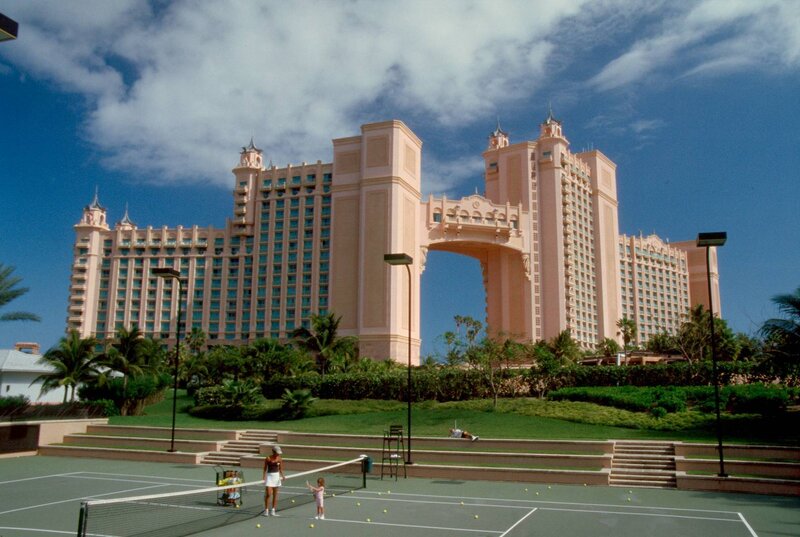 Atlantis resort with tennis court