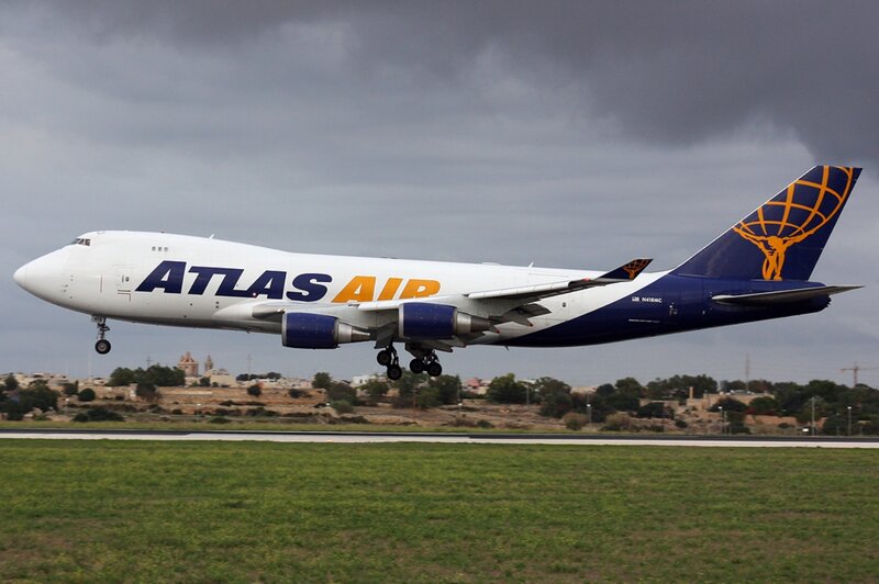 Atlas Air Boeing 747 — White, Dramatic