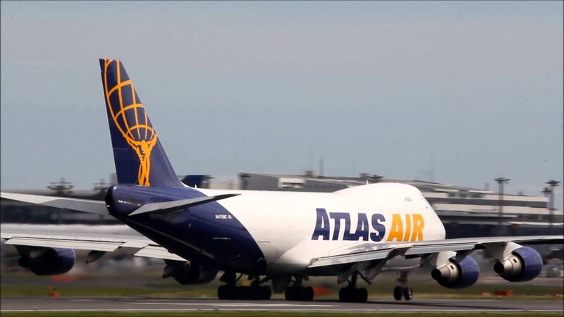 Atlas Air Cargo Plane — White, Neutral
