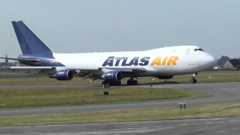 Atlas Air Cargo Plane — White