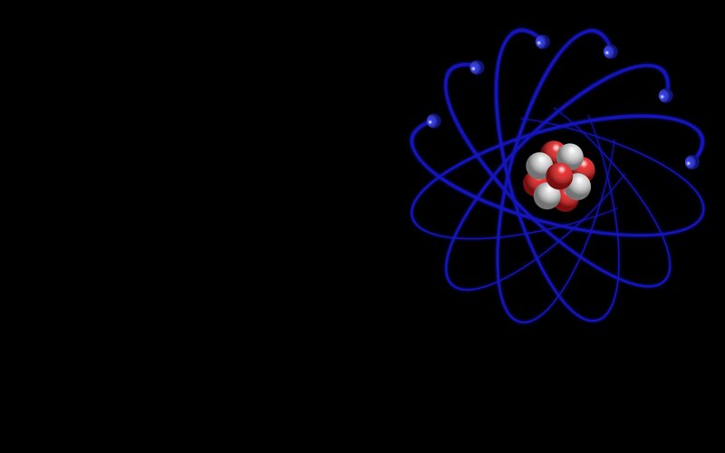 Atom Model — Black, Neutral