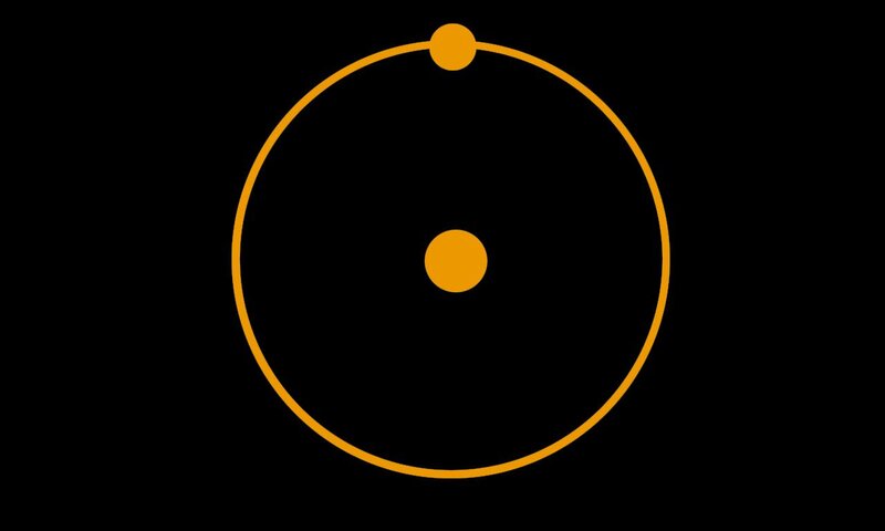 Atom Model — Yellow