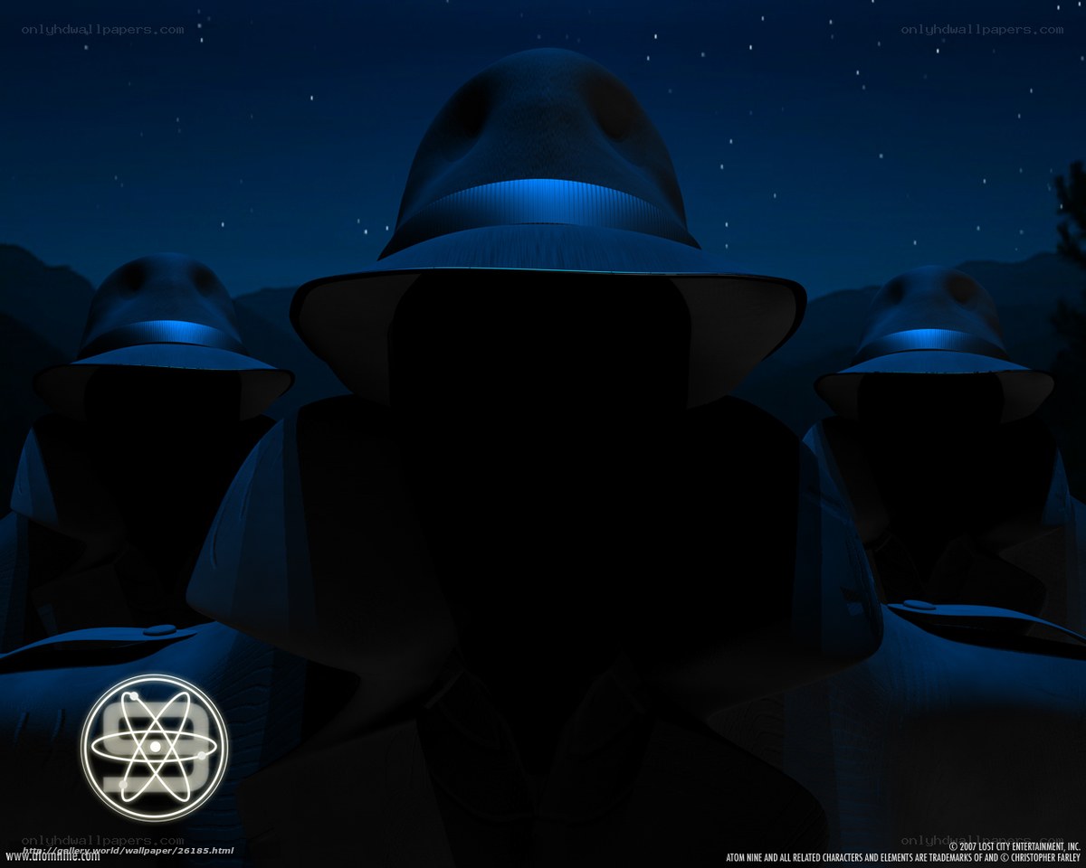 Atom Nine characters at night