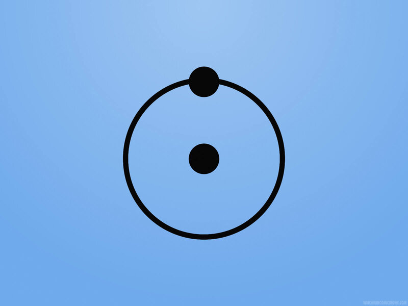 Atomic Model Diagram — Blue