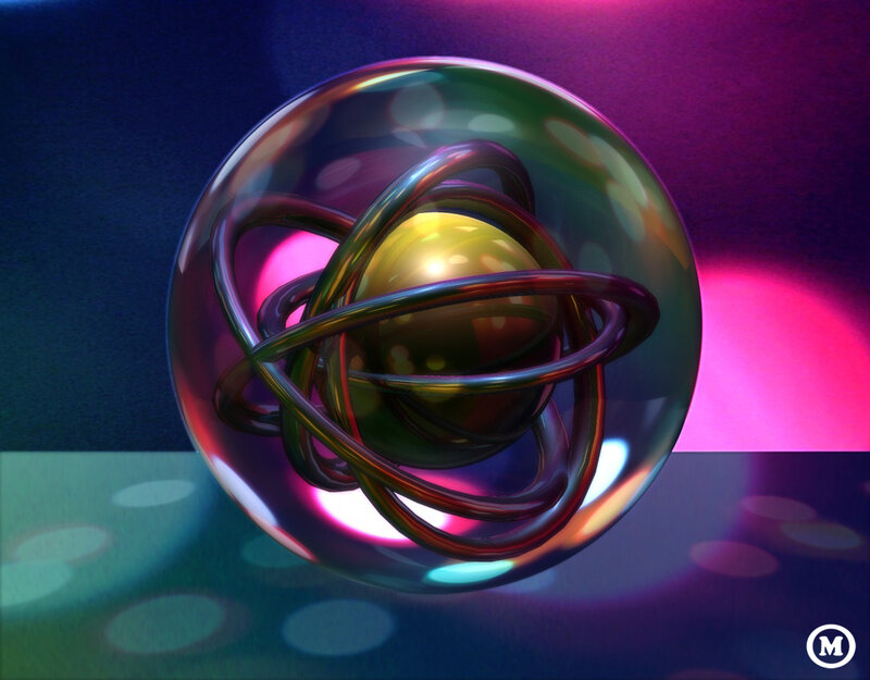 Atomic Model in Glass Sphere