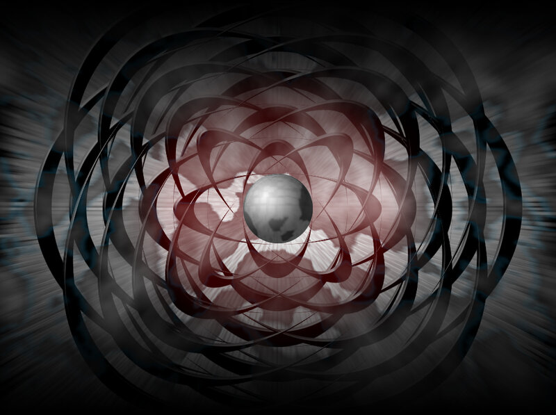 Atomic Nucleus Structure — Black