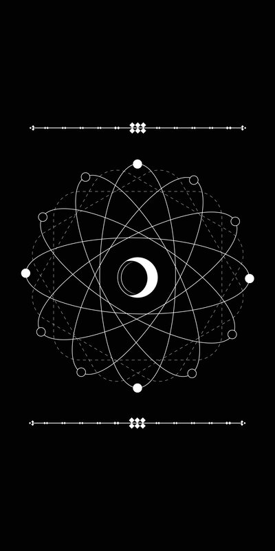 Atomic Structure Diagram — Black