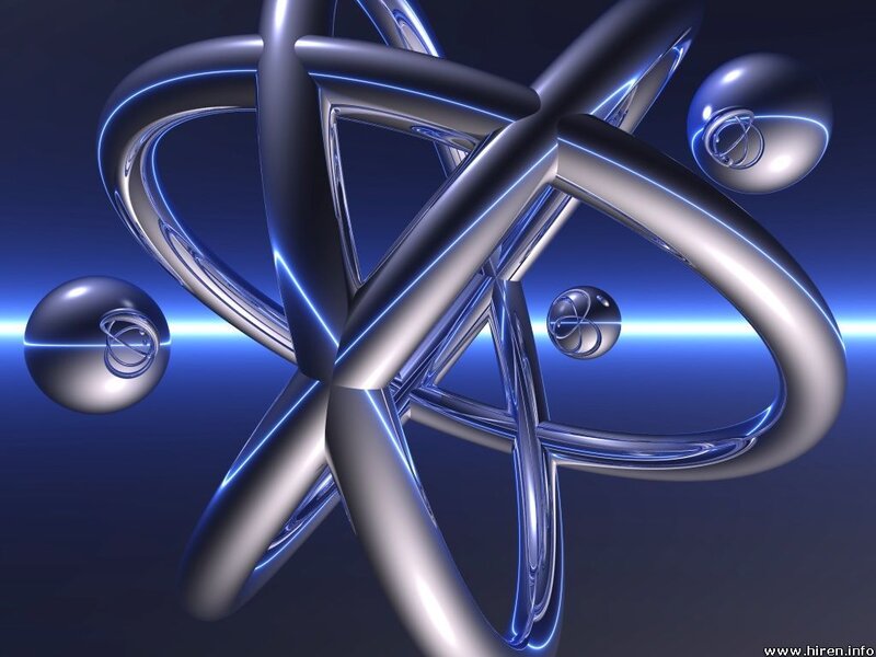 Atomic Structure Model — Blue